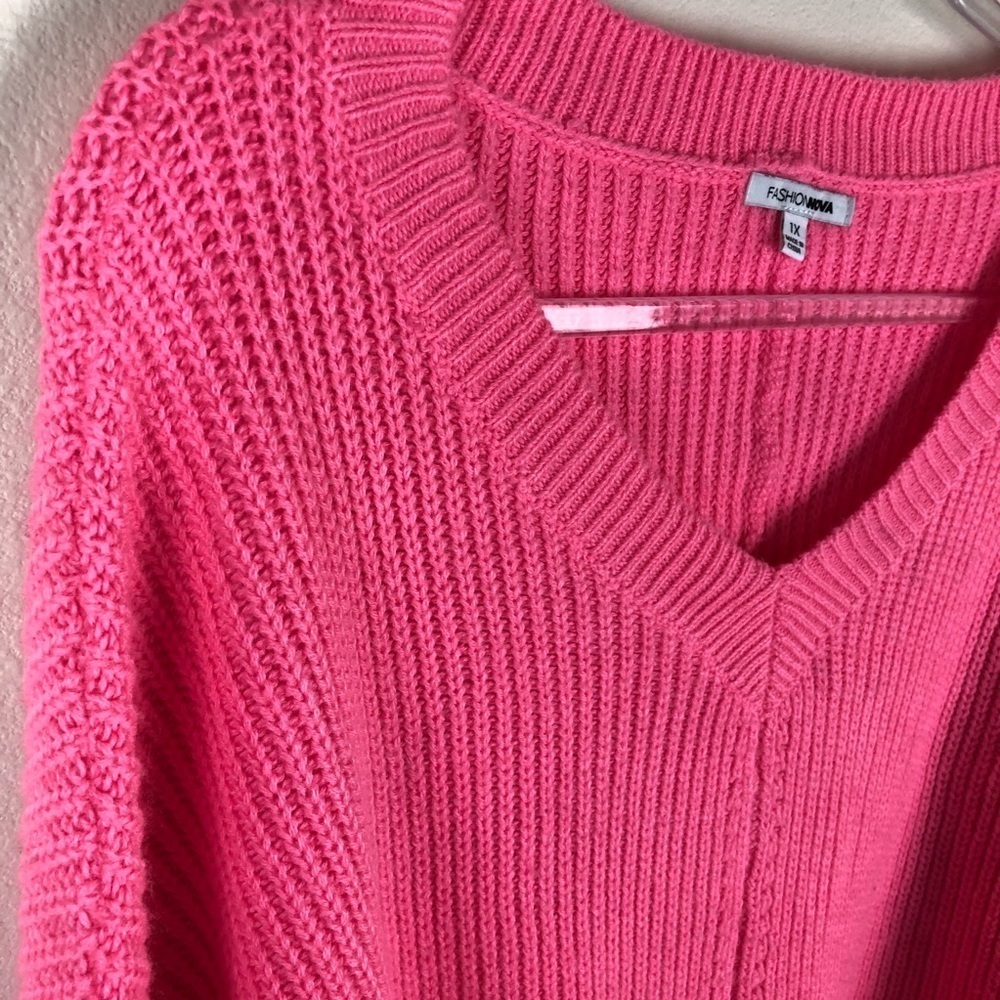 Fashion Nova- Baby Take Me Back sweater candy pink - Picture 6 of 12